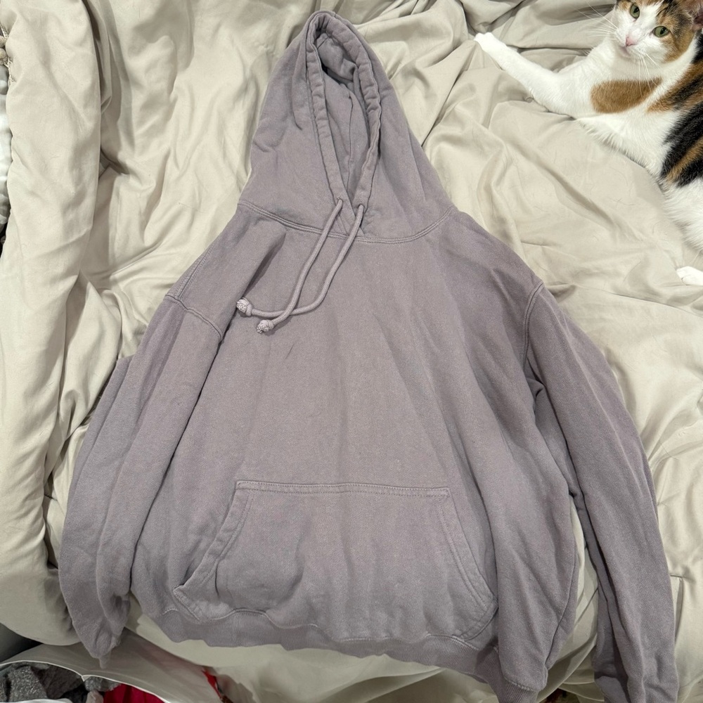 Cotton On Women's Grey Purple Hoodie Sweater